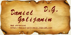 Daniel Golijanin vizit kartica